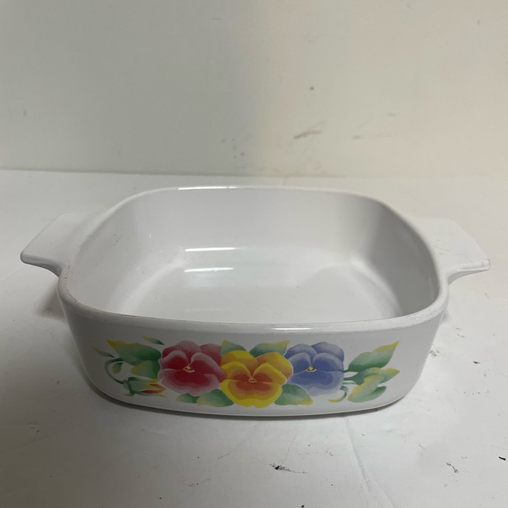 Corning Ware “Summer Blush” Square Casserole Dish – 1L (A-1-B) Made in USA